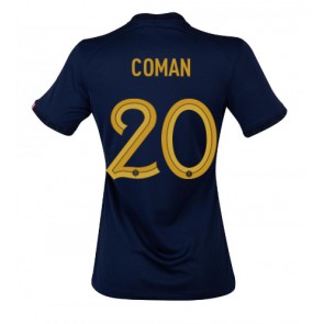 Frankrig Kingsley Coman #20 Hjemmebanetrøje Dame VM 2022 Kort ærmer